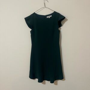 NWOT Loft Green Flutter Sleeve Dress